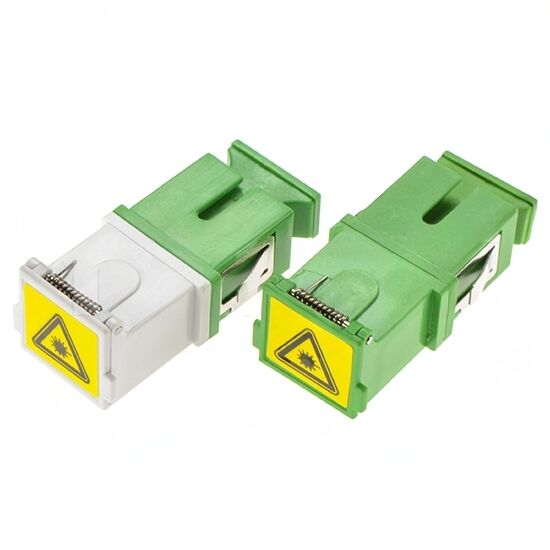 SCAPC Shutter Fiber Adapter SM SX Green without flange (3)